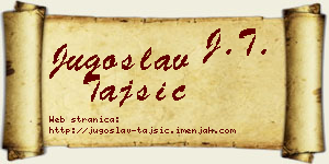 Jugoslav Tajsić vizit kartica